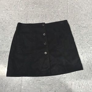 Black velvet skirt